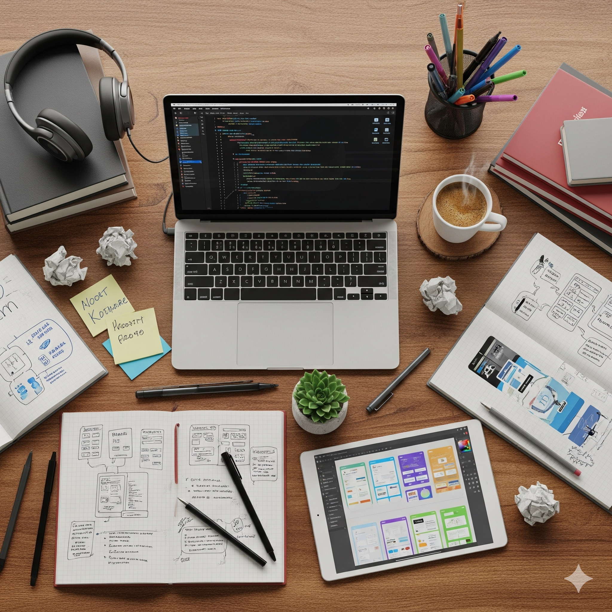 Abstract representation of creativity and code
